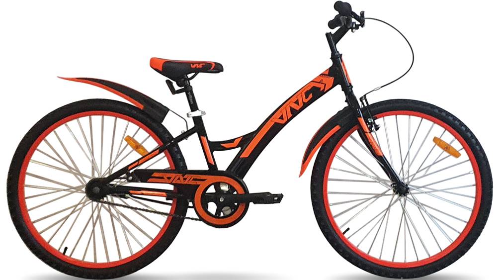 Фотография Велосипед VNC Ranger AC 24" размер XXS 2024 Черно-оранжевый