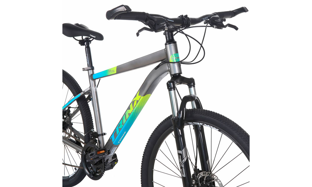 Фотографія Велосипед Trinx M116 Elite 27.5" розмір L рама 20 2022 Grey-Blue-Yellow 4