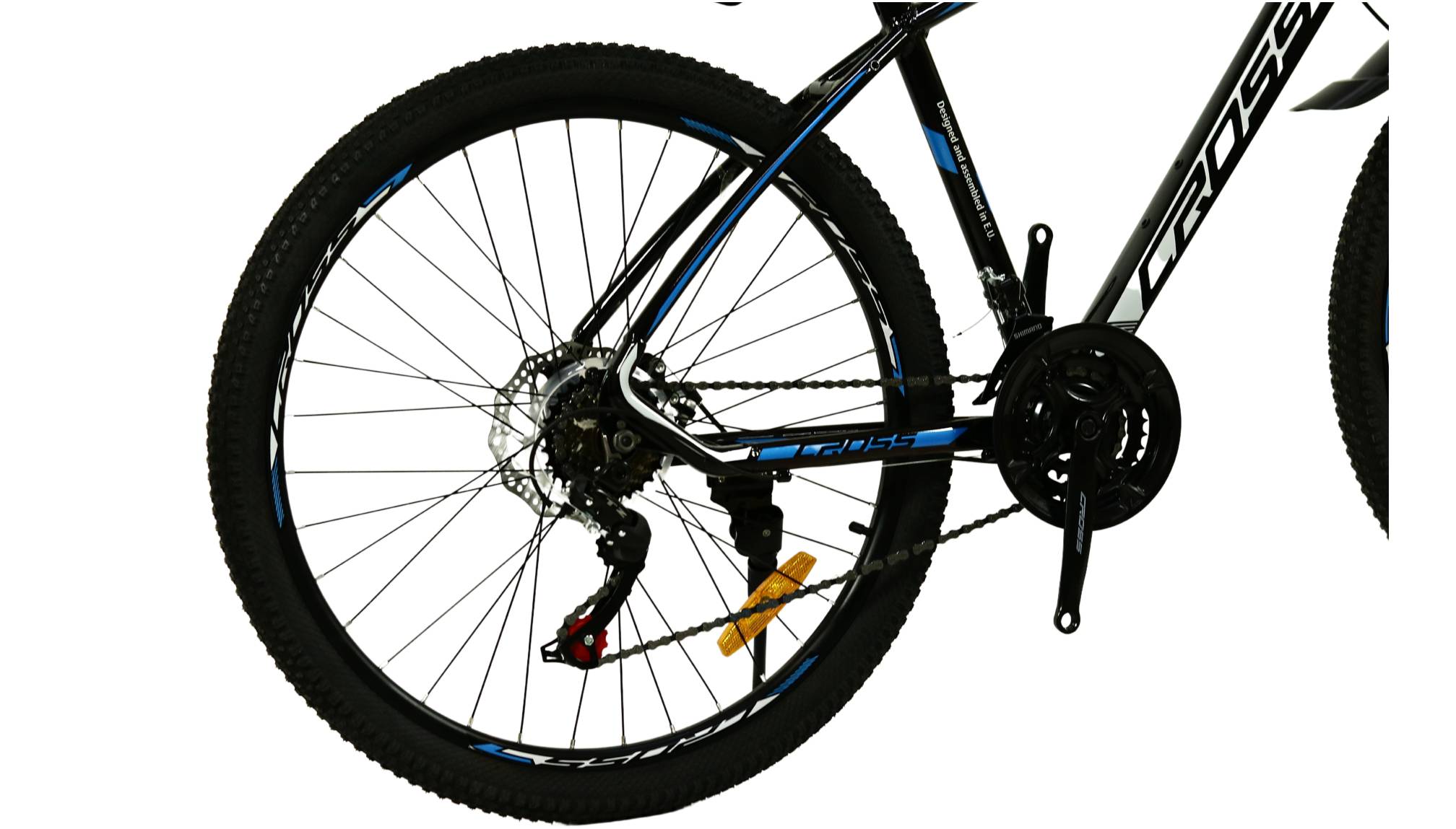 Велосипед CROSS Tracker 29", розмір M рама 18" (2023), Чорний-Синій 3