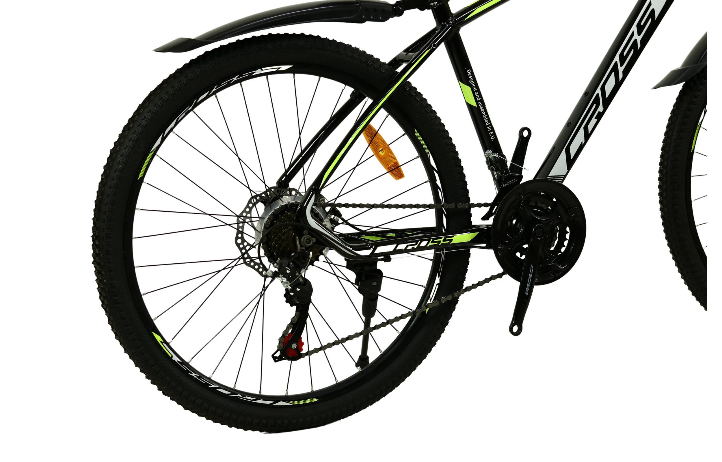 Фотографія Велосипед CROSS Tracker 26" розмір М рама 17 2022 Чорний-Жовтий 3