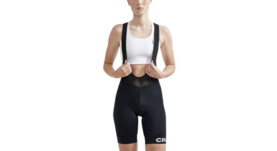 Велошорти Craft Core Endur Bib Shorts жіночі, розмір L, сезон SS 21, чорно-білий 4