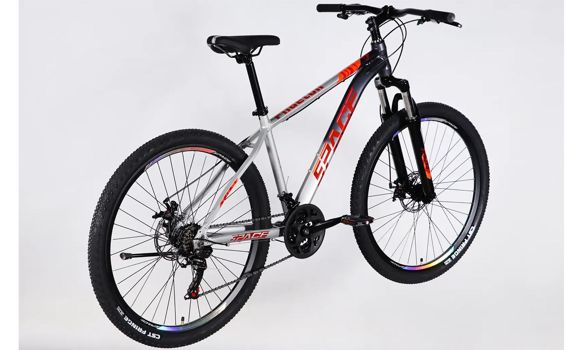 Велосипед SPACE PHAETON DD FR 27.5", размер M, рама-17", год 2026, серо-серебристый 4