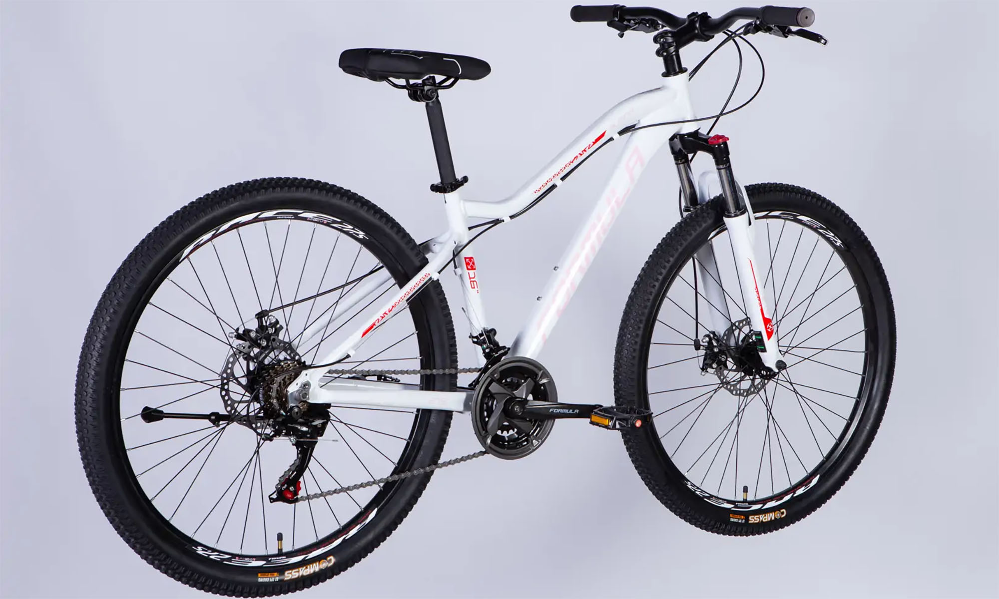 Велосипед Formula ALPINA DD FR, 27.5", размер S, рама 16", год 2026, белый с розовым 4