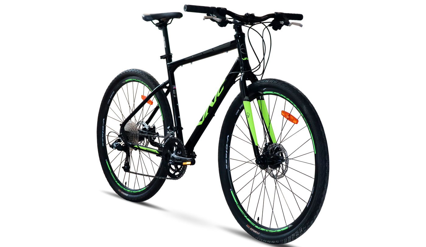 Фотография Велосипед VNC SweepRacer A4 28" размер М 2023 Черно-зеленый 2