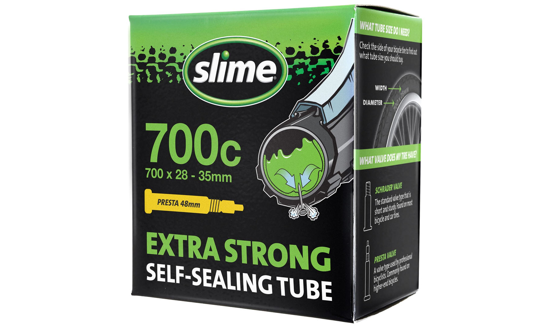 Фотография Камера Slime Smart Tube 700 x 28 - 32 мм FV c герметиком 