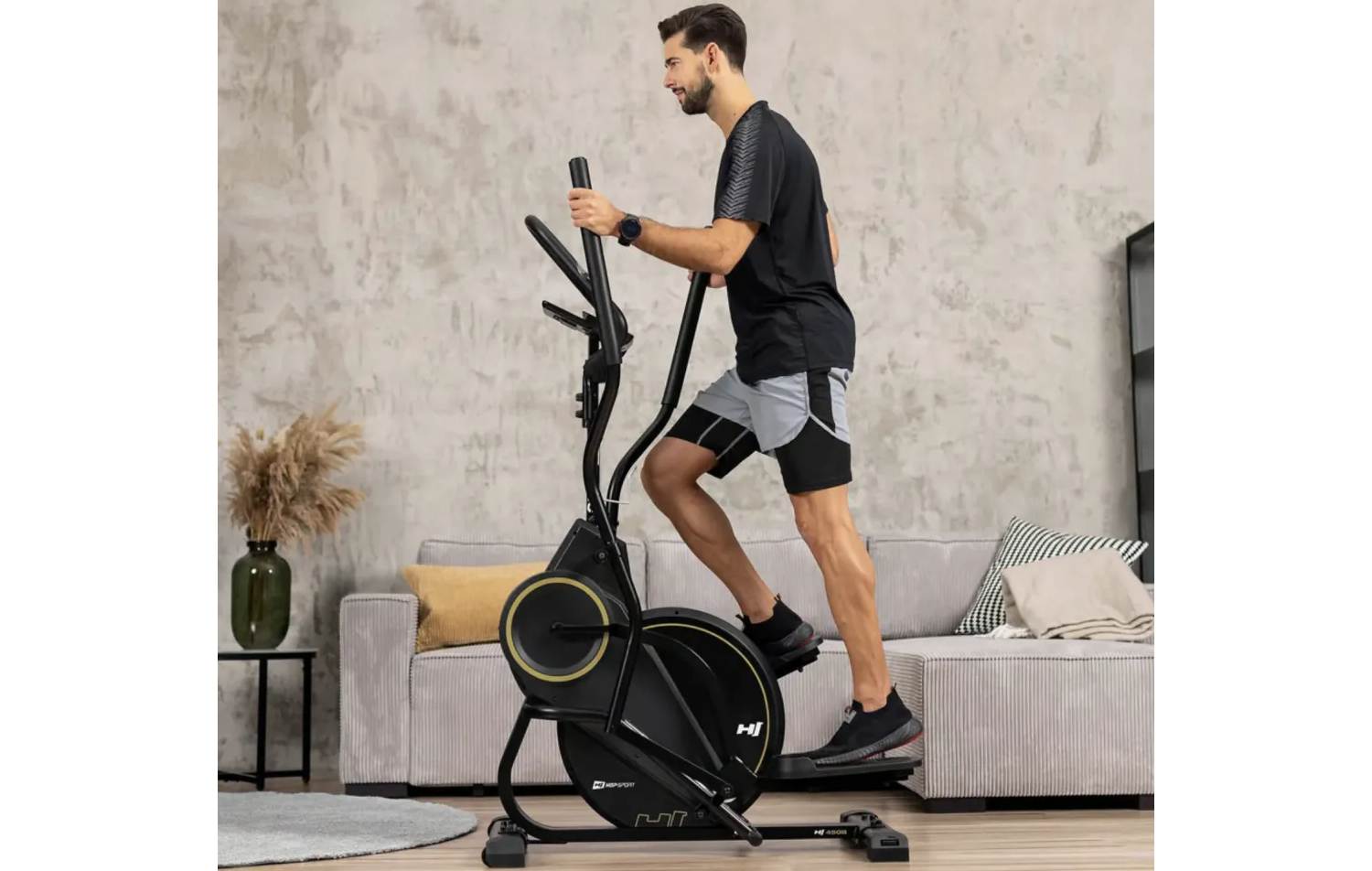 Орбитрек магнитный Hop-Sport HS-450B Dynamic черно-золотистый 11