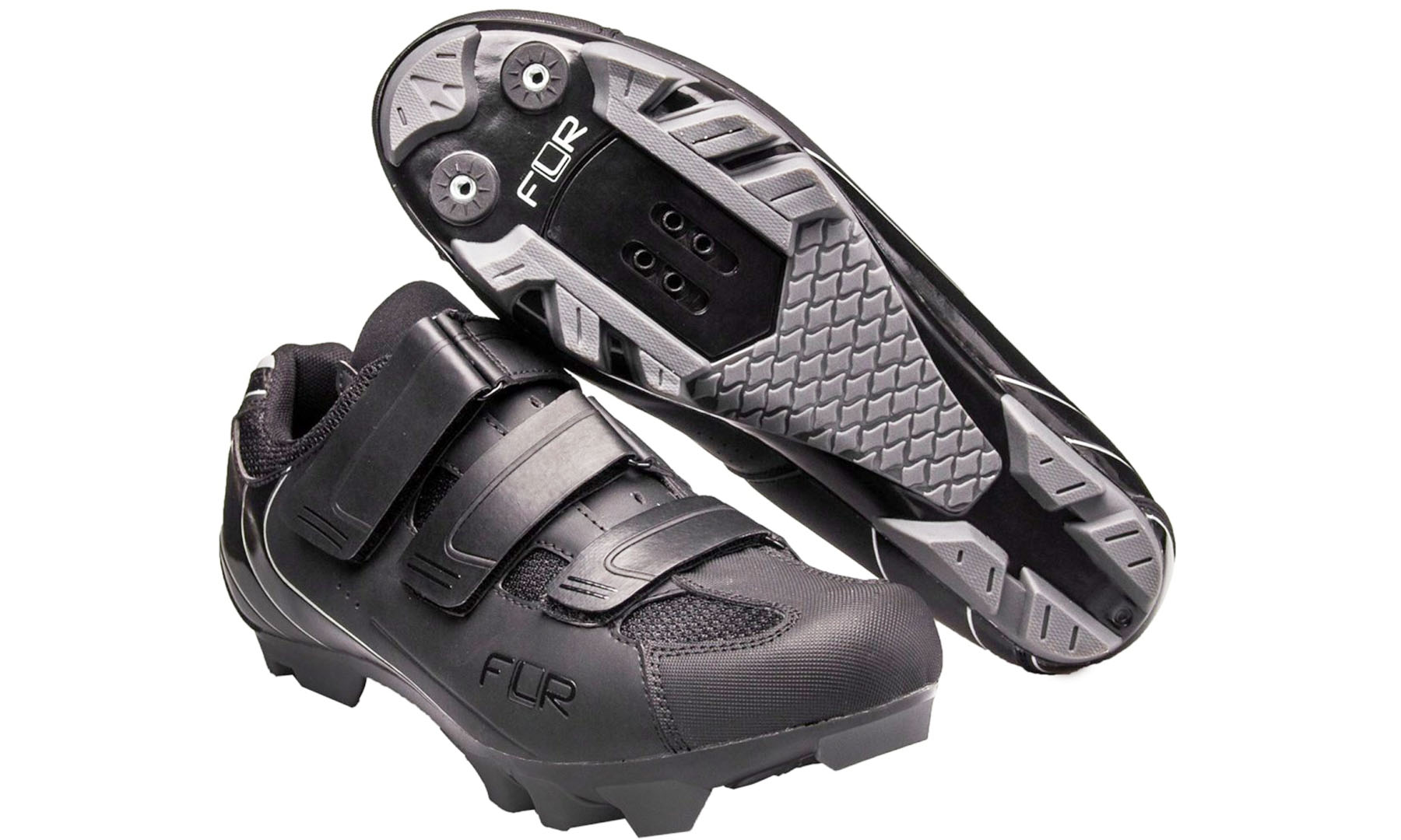 Велосипедные туфли МТБ FLR F-55 белые/черные, размер 38 4