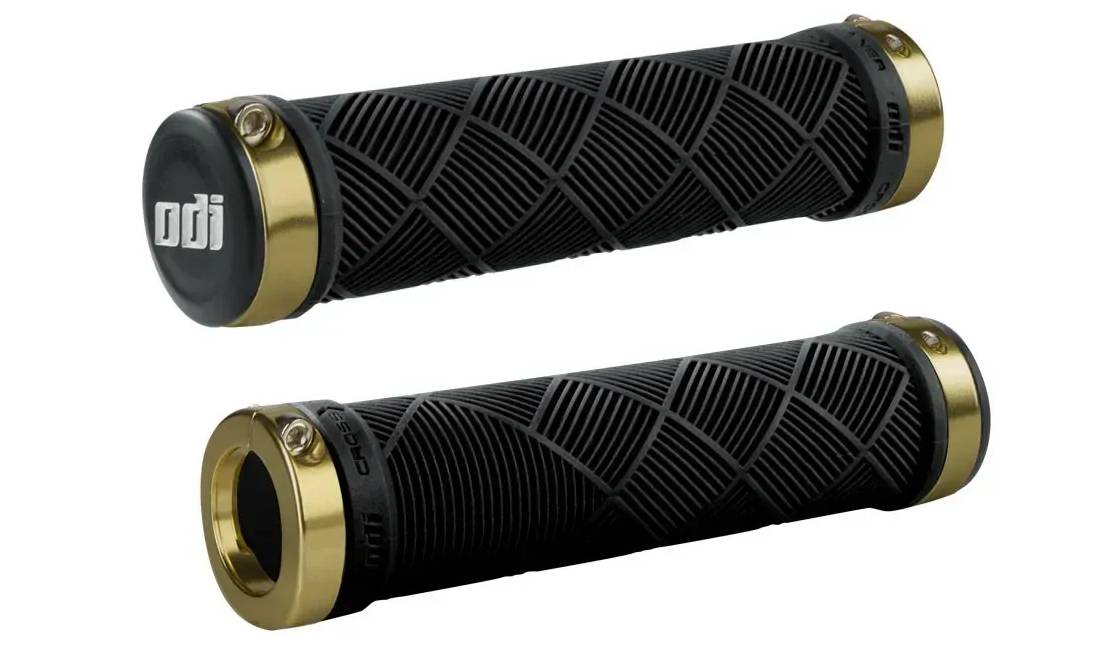 Грипсы ODI Cross Trainer MTB Lock-On Bonus Pack, черные с золотыми замками 