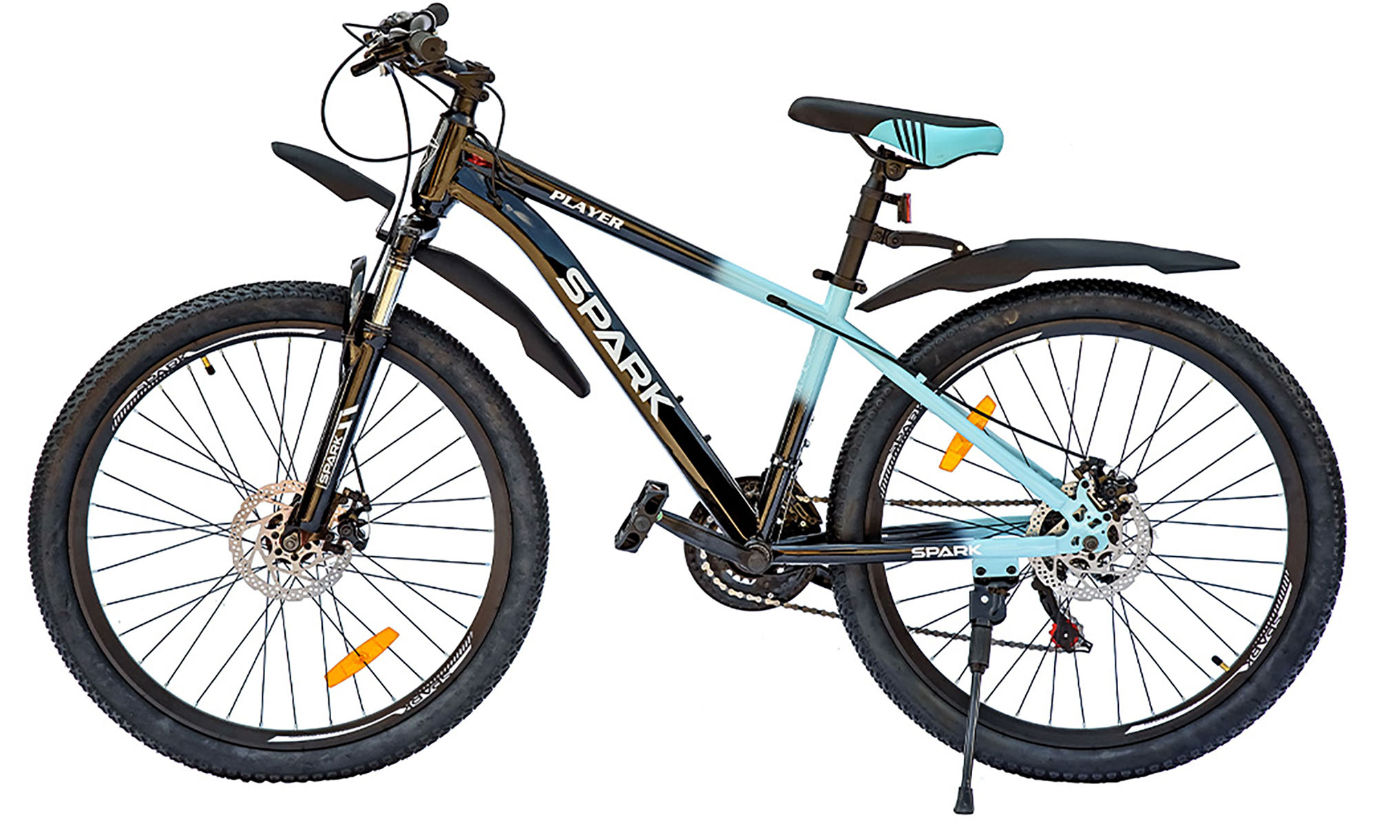 Велосипед SPARK PLAYER 26", размер S, рама 15", год 2025, черно-голубой 2 Велосипед SPARK PLAYER 26", размер S, рама 15", год 2025, черно-голубой 2