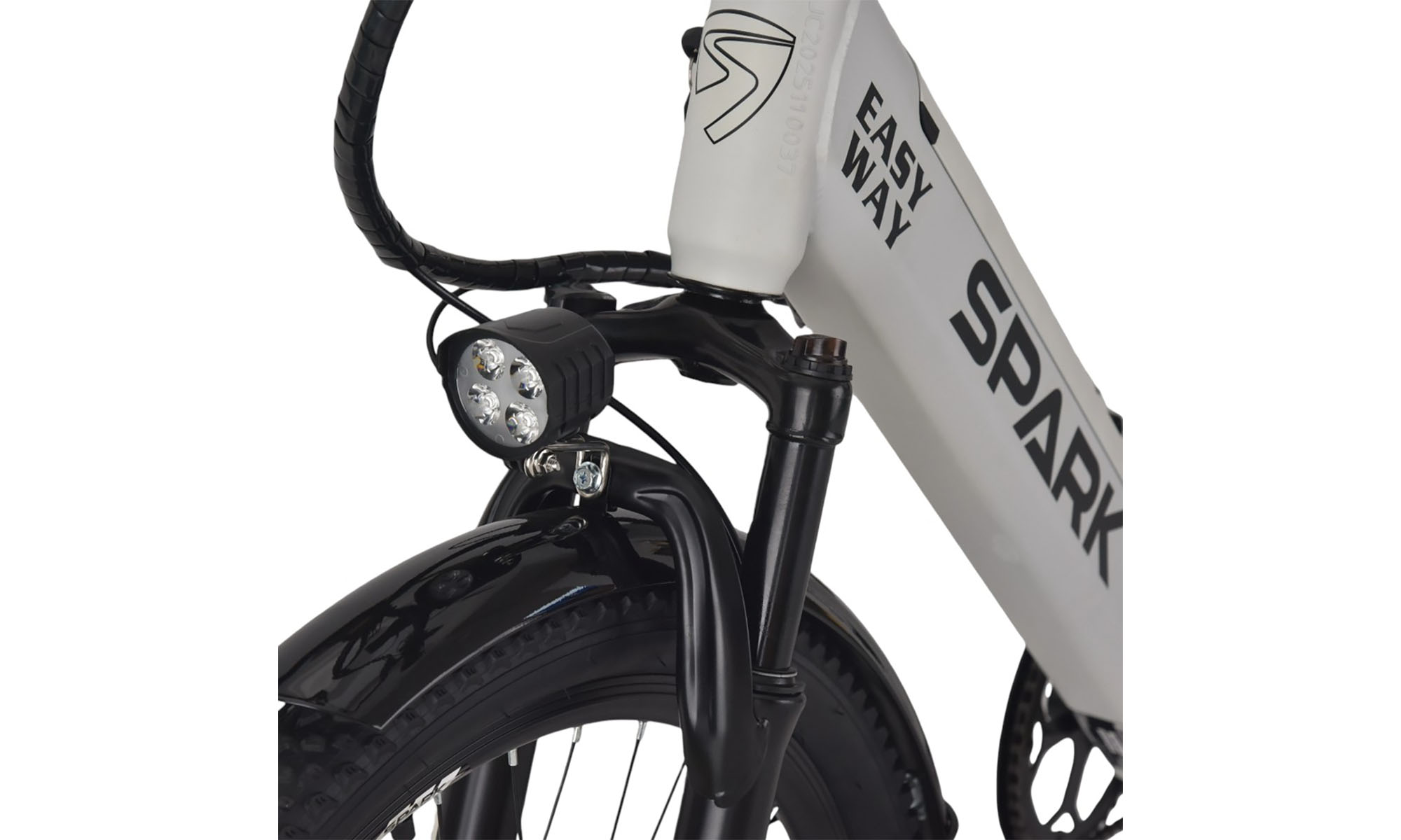 Велосипед с электромотором SPARK E-CITY EASY WAY 26", размер M, рама 17", 48V/500W/12,5Ah, год 2026, серый матовый 4