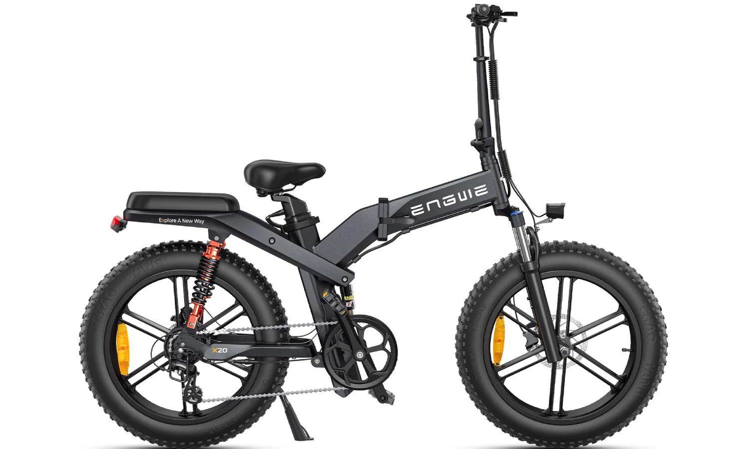 Електровелосипед фетбайк Engwe X-20 Dual Batteries 20" (750 W; 14,4 Ah 7,8 Ah 48 V) чjрнbй 