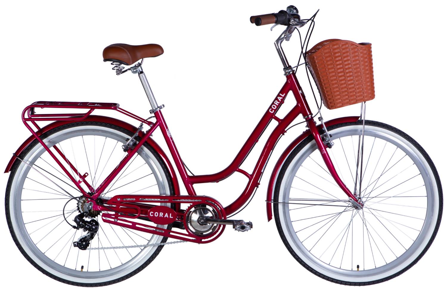 Фотографія Велосипед Dorozhnik CORAL Vbr 28" размер L рама 19" 2025 рубиновый