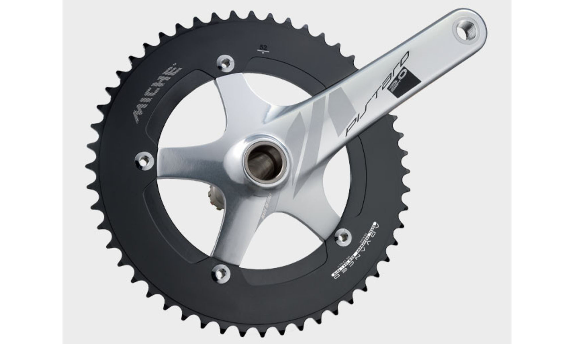 Система Miche Pistard 2.0 Silver Crankset, 175mm, 51T Система Miche Pistard 2.0 Silver Crankset, 175mm, 51T