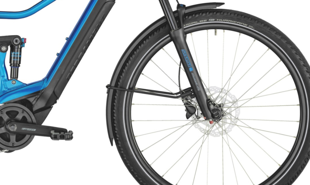 Фотографія Велосипед Bergamont E-Horizon FS Edition 28" (2021) 2021 Синьо-чорний 5