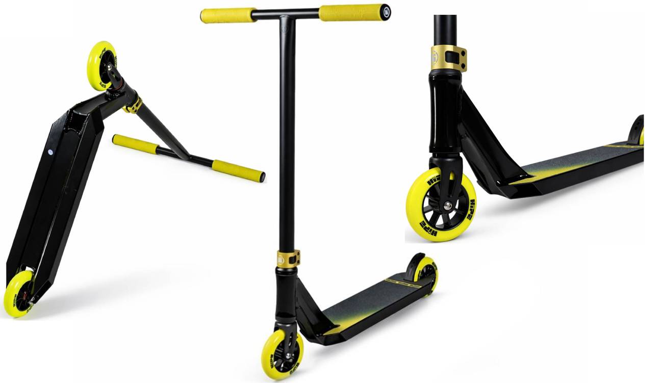Самокат трюковый Hipe H12 black/yellow 