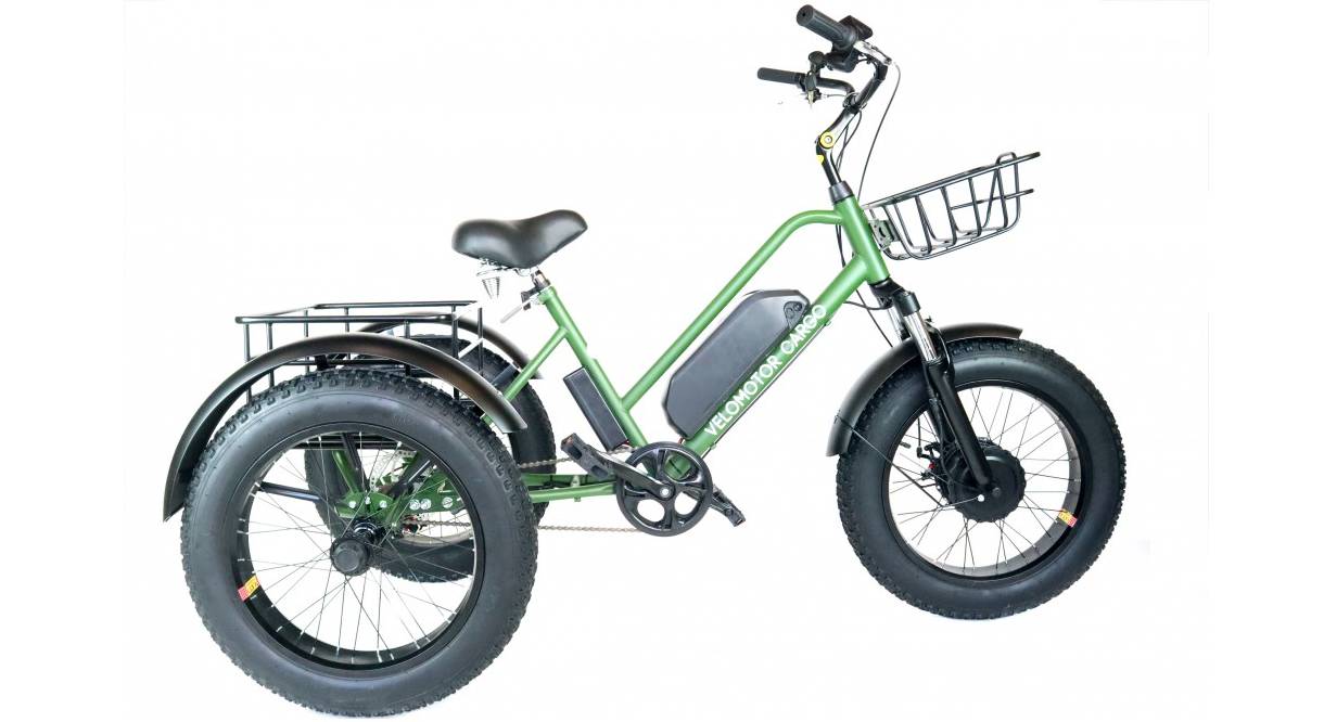 Фотографія Триколісний електровелосипед VELOMOTOR CARGO 500W 36V 13Ah зелений 10