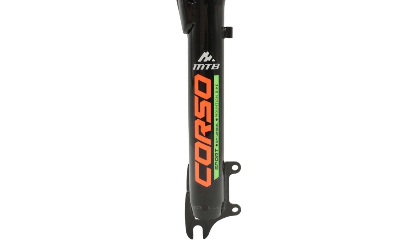 Вилка аморт. CORSO 24" disk, шток Ø28.6 L-200mm черный 2