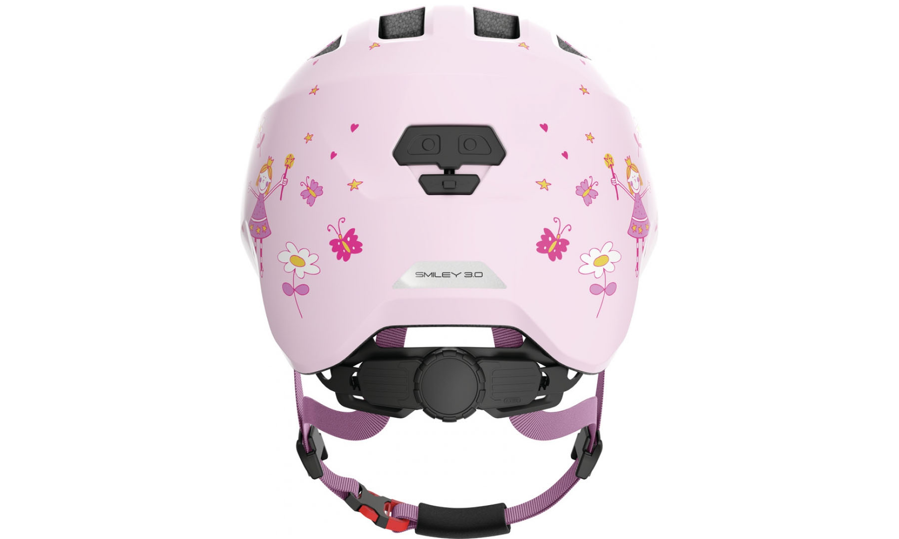 Фотографія Велошолом дитячий ABUS SMILEY 3.0 Rose Princess, розмір S (45-50 см), рожева принцеса 3