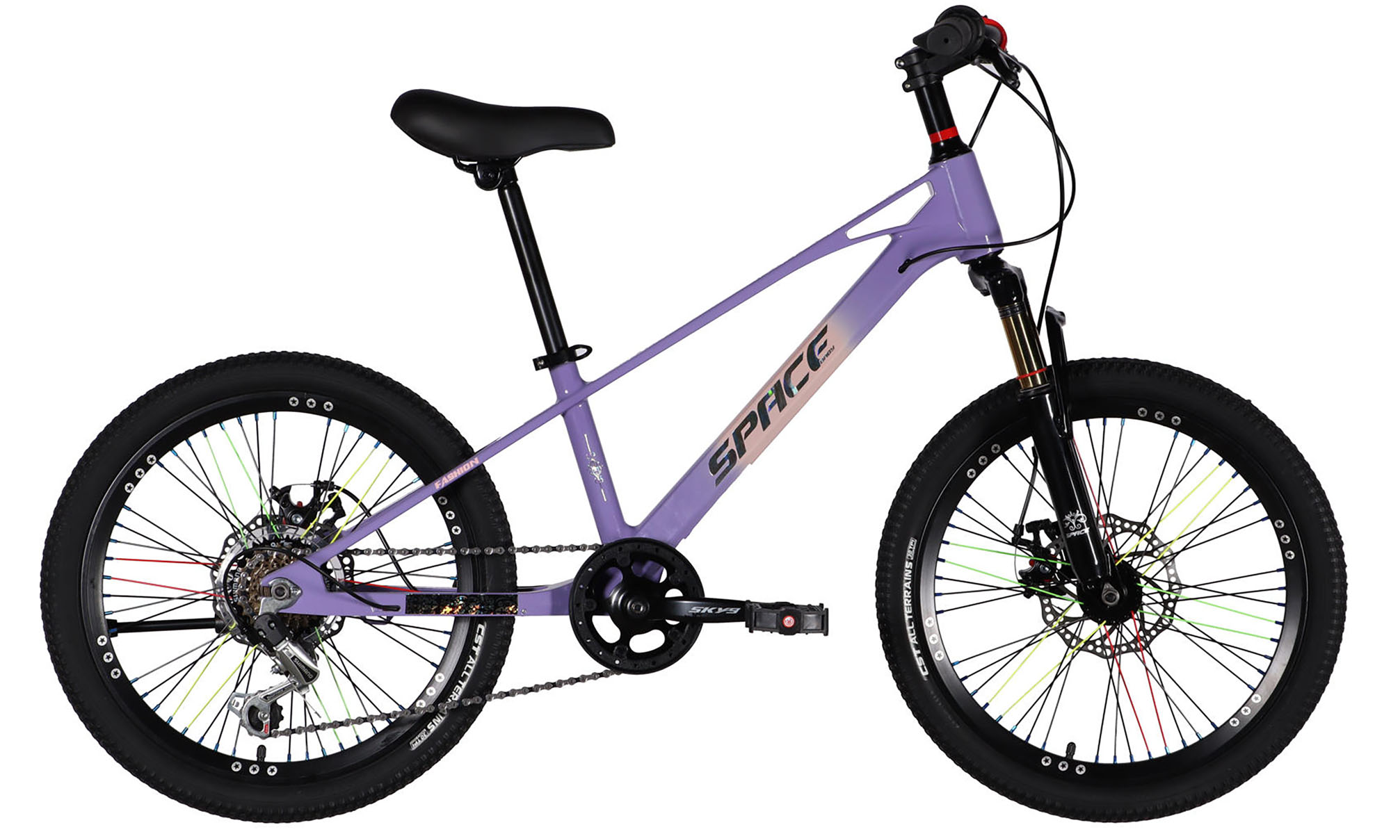 Велосипед SPACE KID ALIOTH DD FR 20", розмір XXS, рама-11", рік 2025, фіолетовий Велосипед SPACE KID ALIOTH DD FR 20", розмір XXS, рама-11", рік 2025, фіолетовий