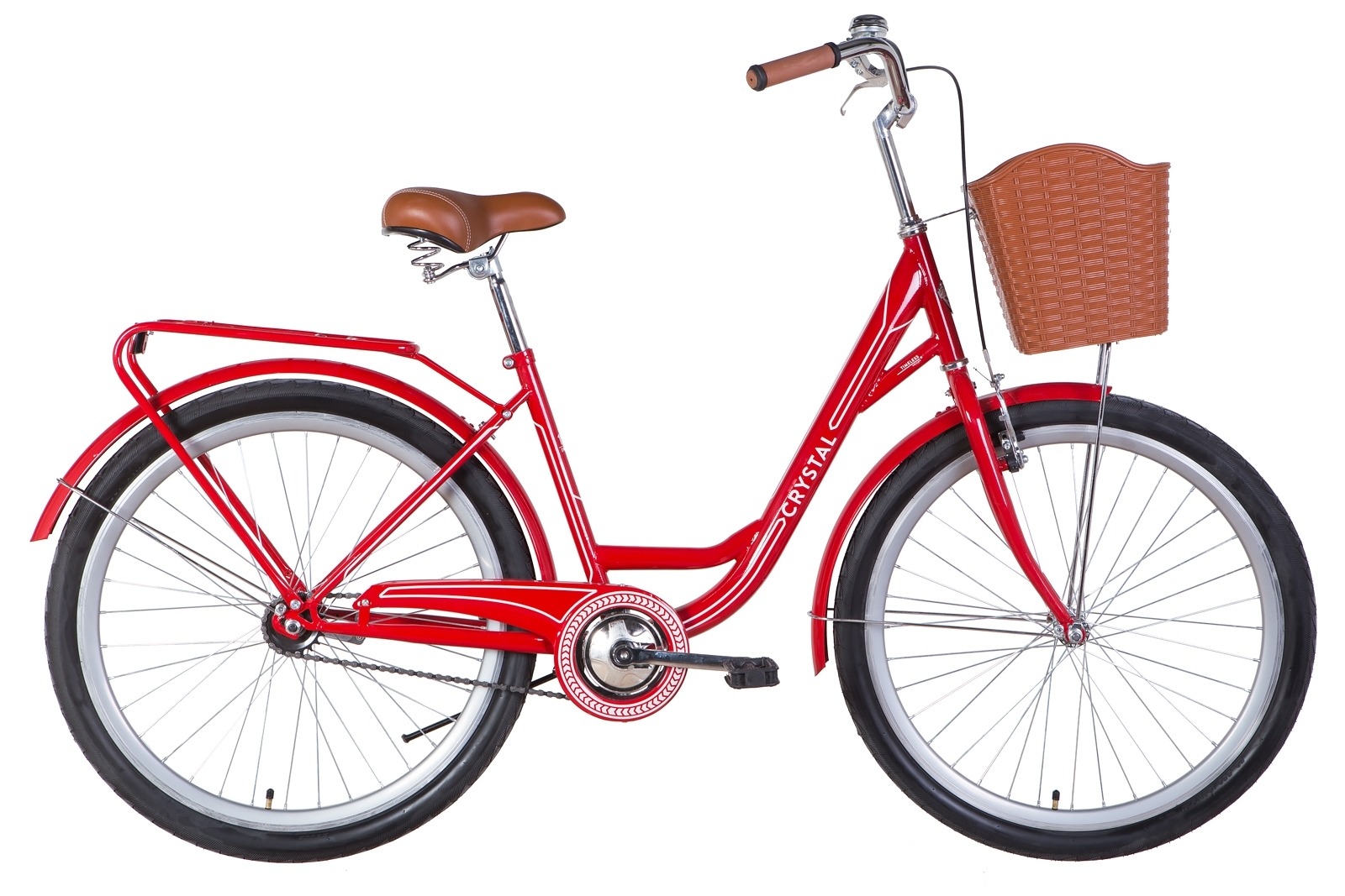 Фотография Велосипед Dorozhnik CRYSTAL 26" размер М рама 17 2022 красный