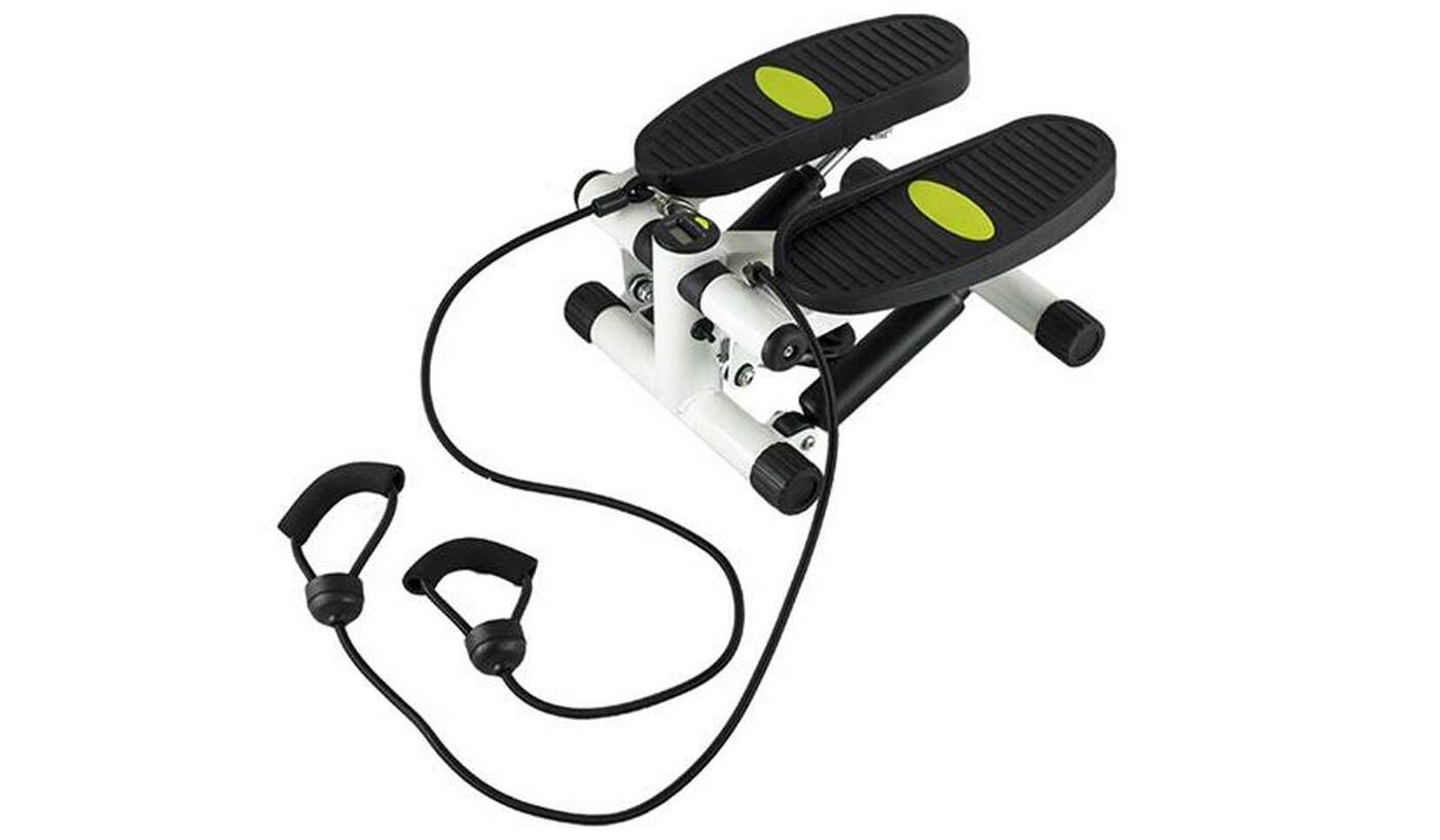 Степпер механічний з еспандерами S3038 HMS чорно-білий 