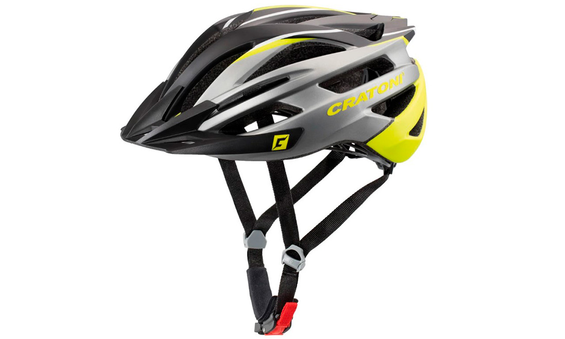Фотография Велосипедный шлем Cratoni Agravic размер L/XL (58-62 см), Серо-желтый