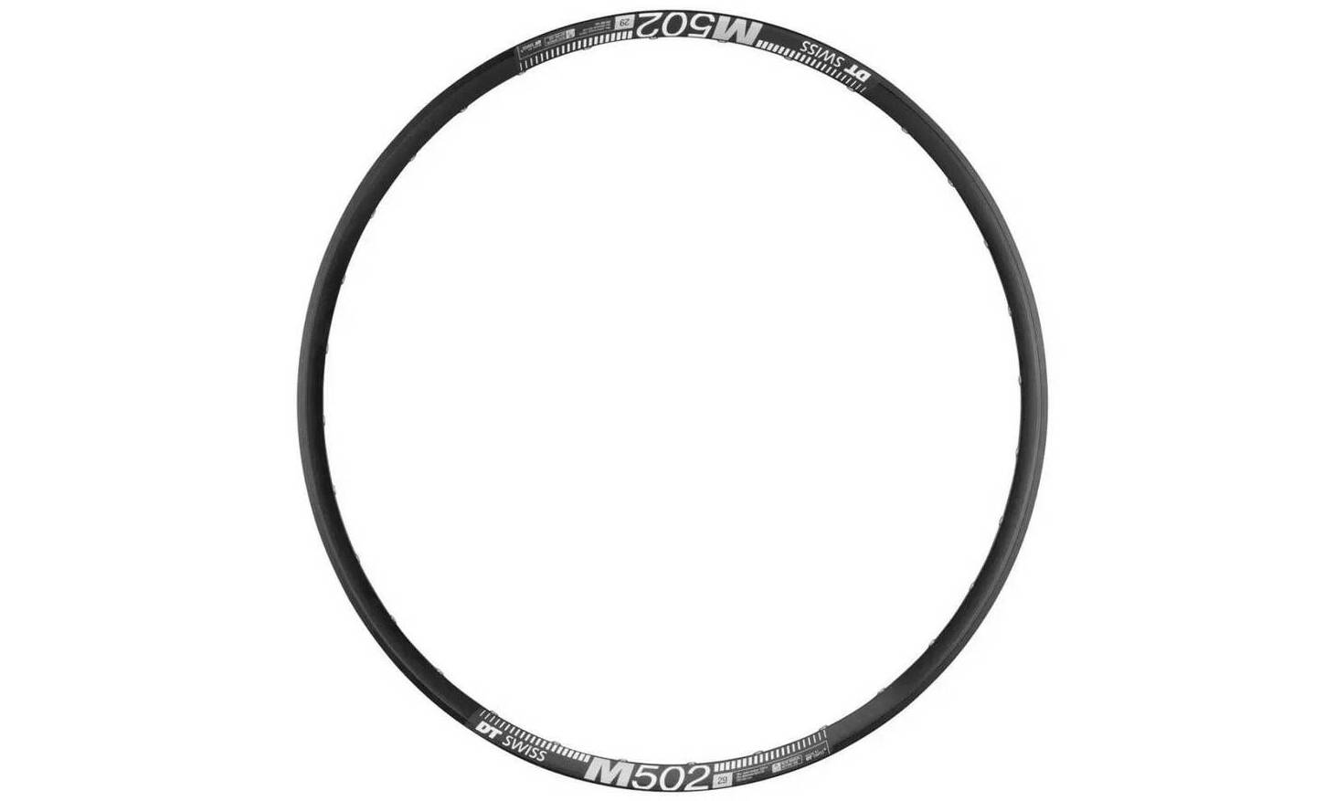 Обод DT Swiss M 502, 29", размер 622×30 мм, 32 отверстия, ниппель Presta, дисковые тормоза, черный 
