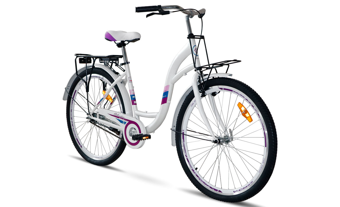 Велосипед Atlantic Madeira CS 26" размер M рама 17 2023 Бело-розовый 3