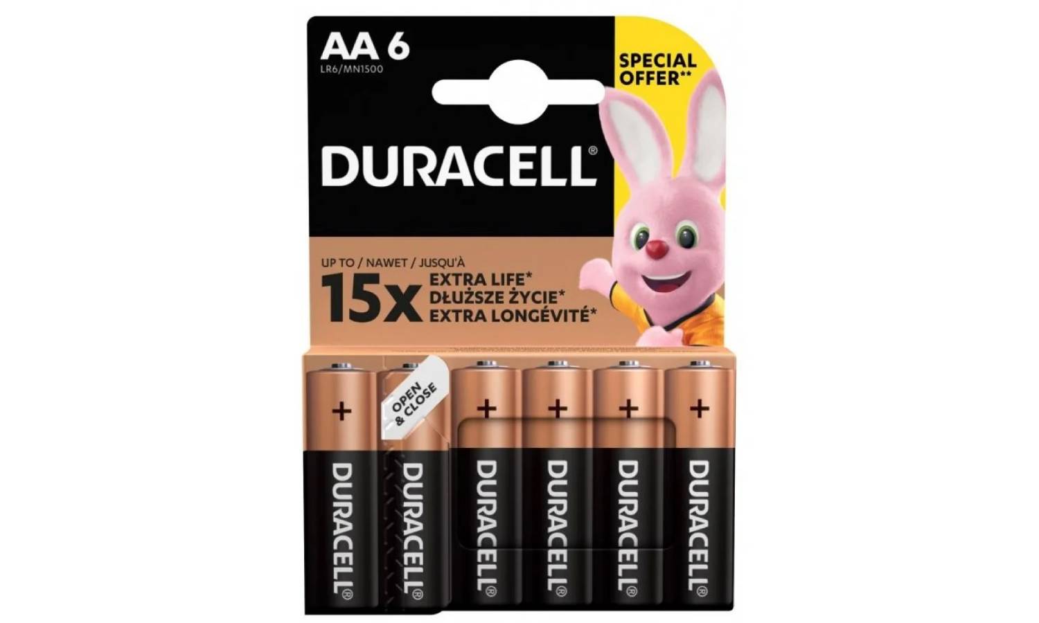 Фотография Батарейка Duracell LR6 AA 1шт