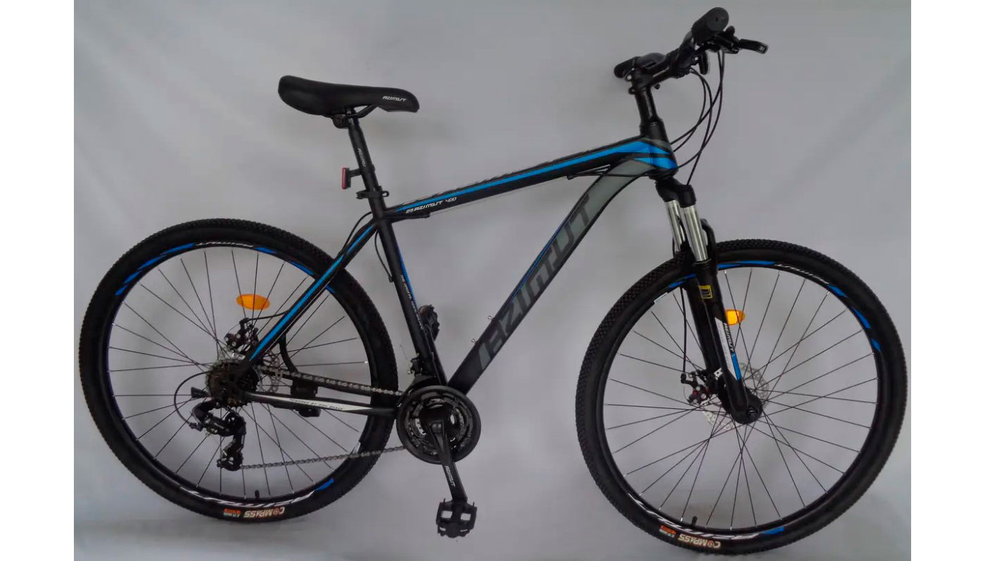 Фотографія Велосипед Azimut 40 D 27,5" розмір М рама 17 Чорно-синій
