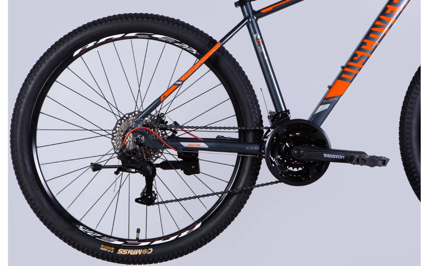 Фотографія Велосипед Discovery BASTION DD 27,5" розмір М рама 17" 2025 сіро-помаранчевий 6