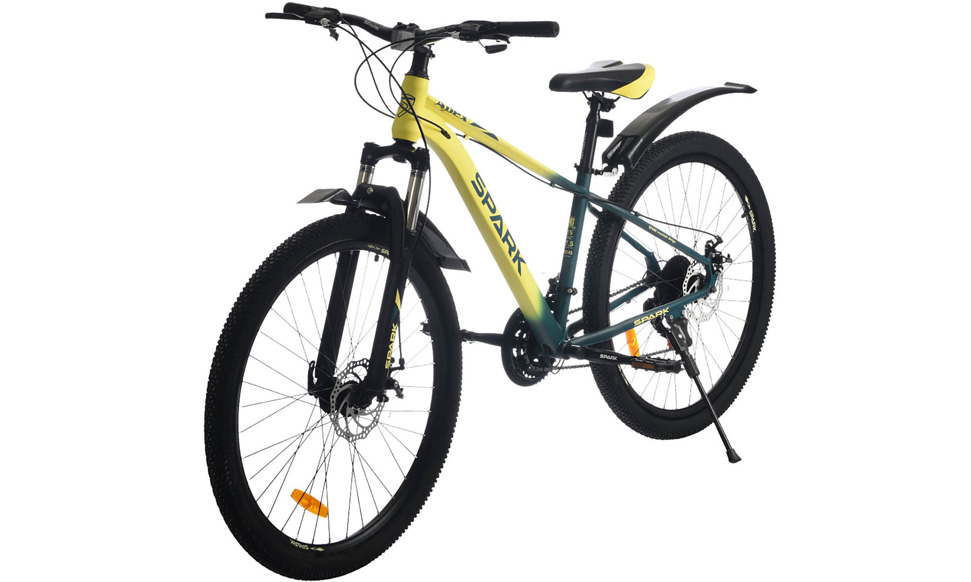 Велосипед SPARK APEX 27,5", розмір S, рама 15", рік 2026, жовтий з зеленим 4