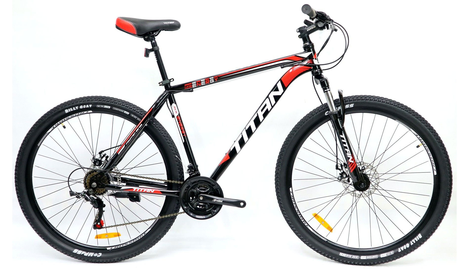 Фотография Велосипед Titan Energy 29" размер L рама 20 2022 Черный-Красный-Белый