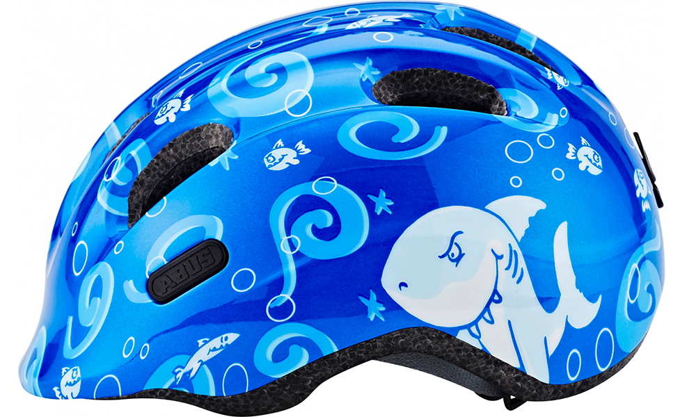 Фотография Велошлем детский ABUS SMILEY 2.0 Blue Sharky размер S (45-50 см) Сине-белый