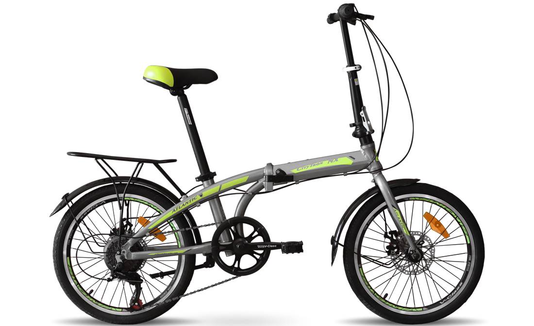 Фотография Велосипед Atlantic Citytron NX 20" 2023 Серо-зеленый
