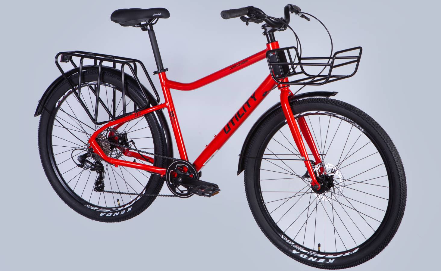 Фотография Велосипед Dorozhnik UTILITY DD 27,5" размер L рама 18,5" 2025 красный 7