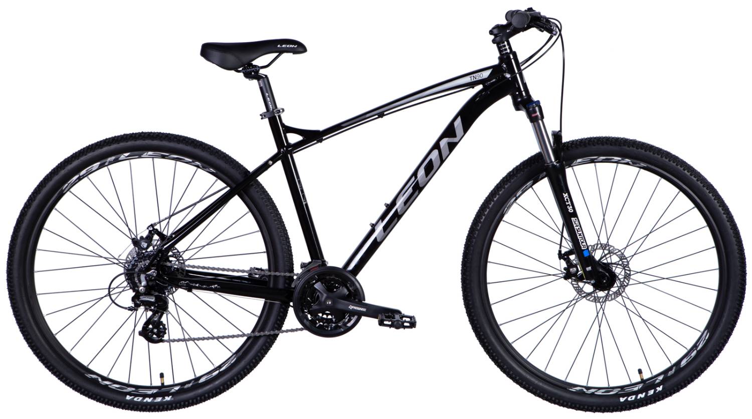 Фотография Велосипед Leon TN-90 AM DD 29" размер L рама 20" 2024 Черно-серый