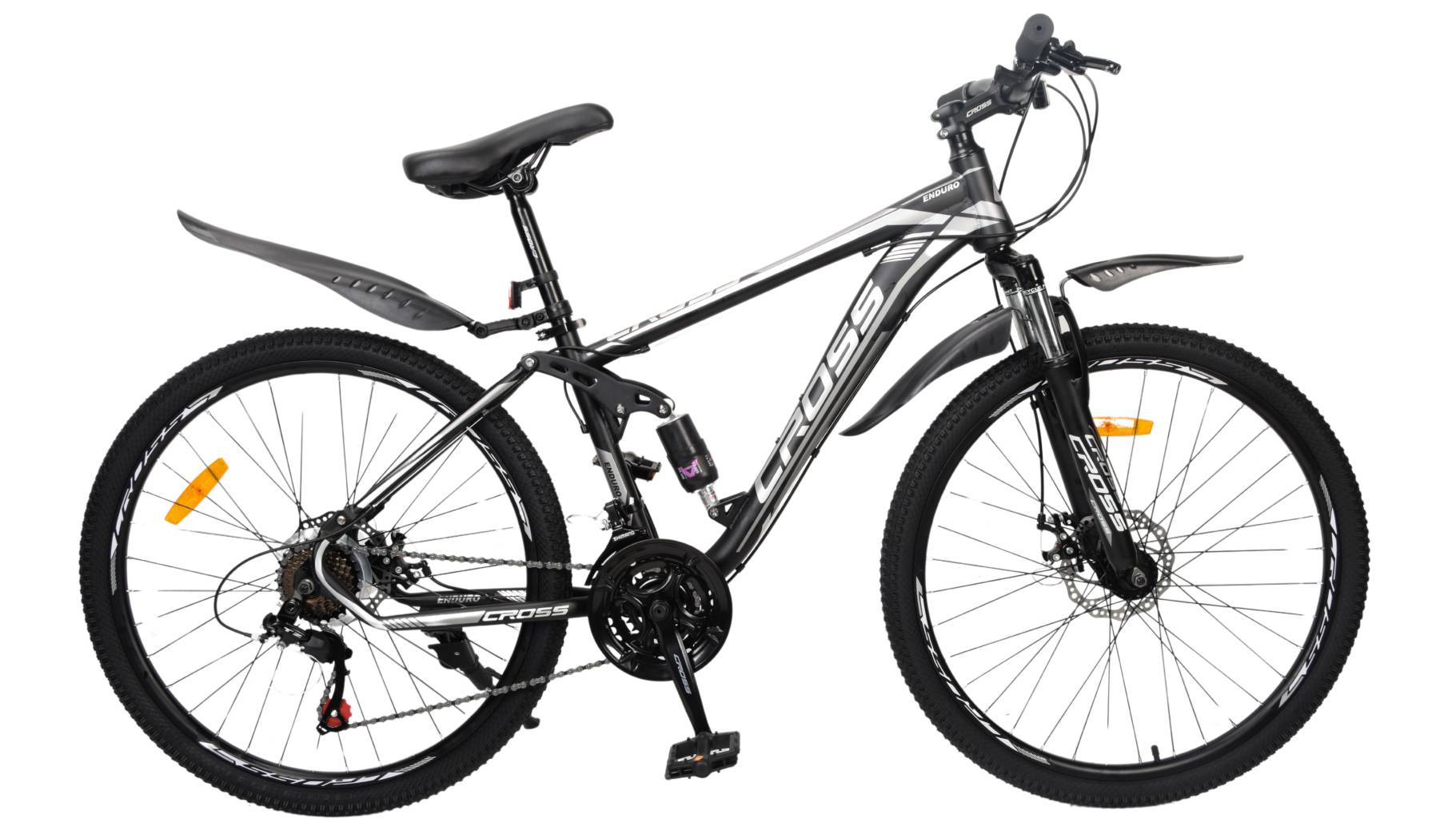 Фотографія Велосипед CROSS Enduro 26", размер S рама 15" (2022),  Чёрно-серый