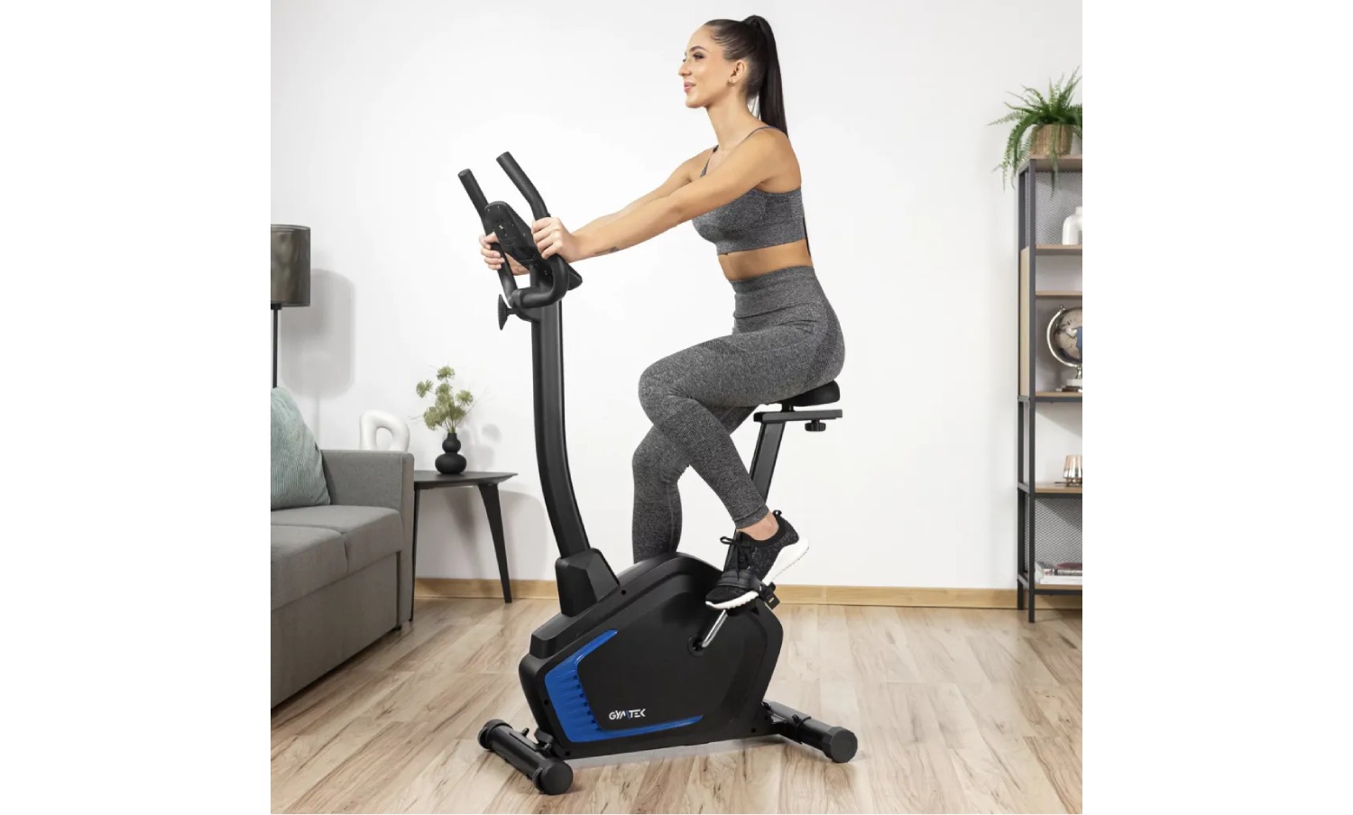 Велотренажер Gymtek XB1800 электромагнитный синий 10