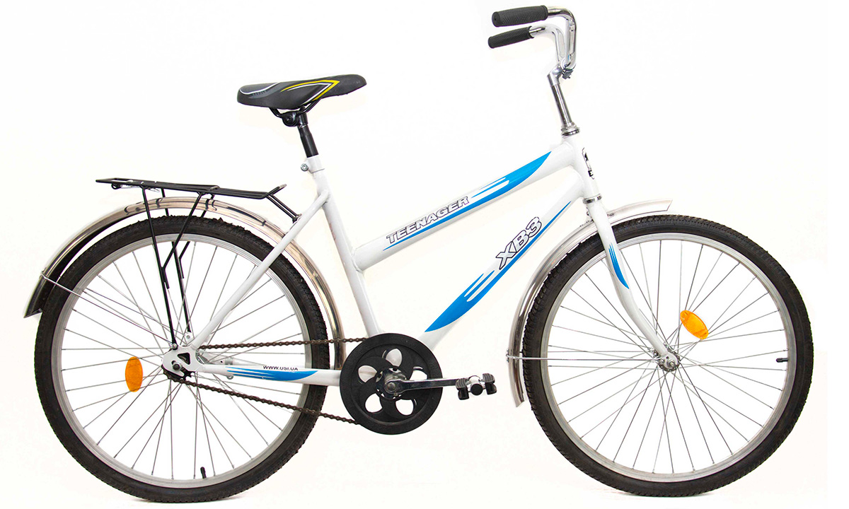 Фотографія Велосипед підлітковий 24" ХВЗ Teenager 01-1 (2020) 2020 Біло-синій 7