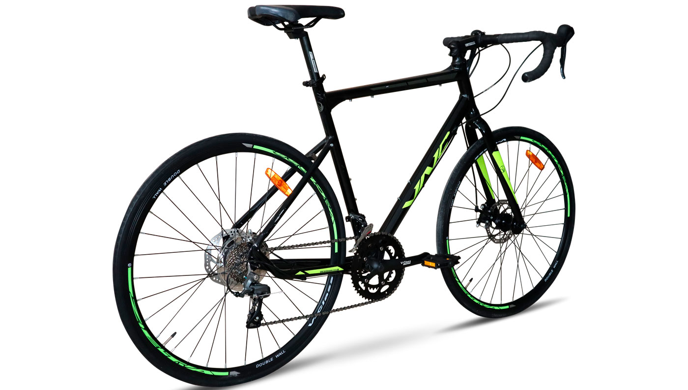 Фотография Велосипед VNC TimeRacer A5 28" размер L 2023 Черно-зеленый 3