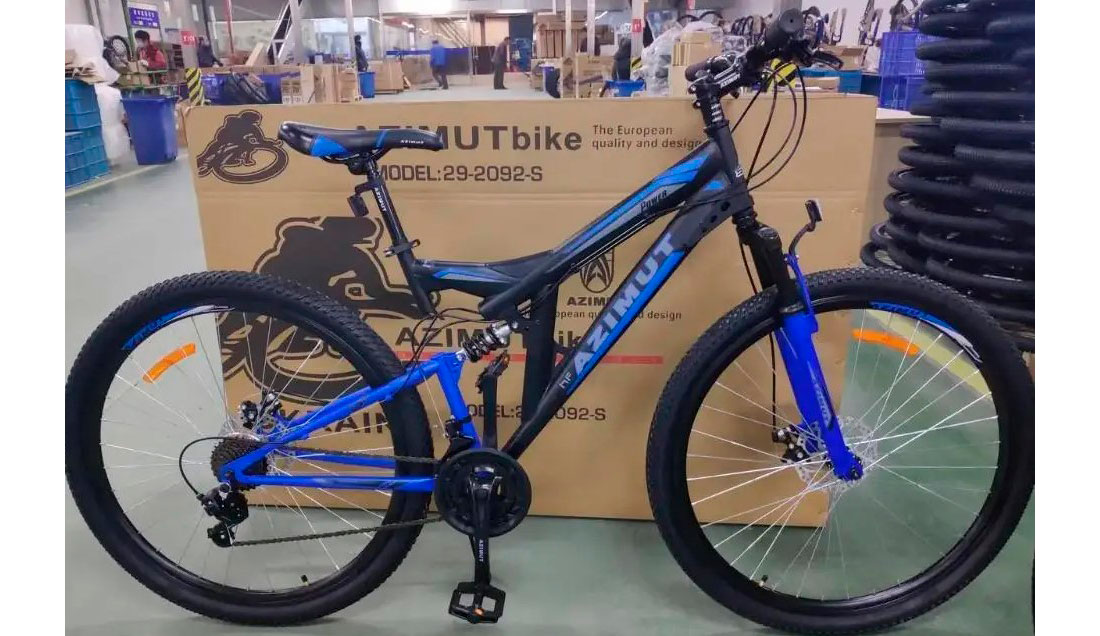 Фотография Велосипед Azimut Power GD 29" размер L рама 19 черно-синий