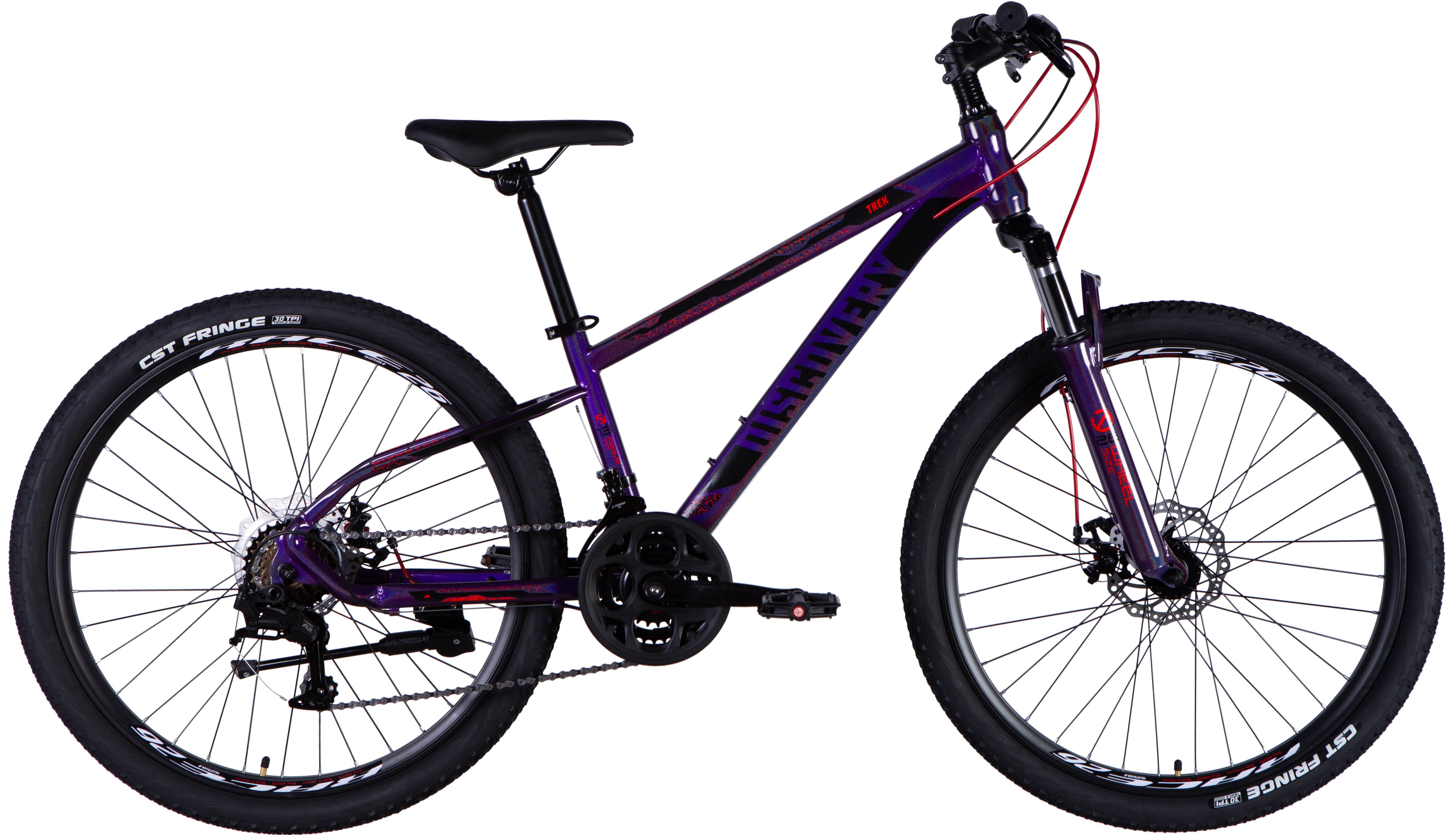 Велосипед Discovery TREK DD FR 26", розмір XS, рама-13", 2025, фіолетовий 