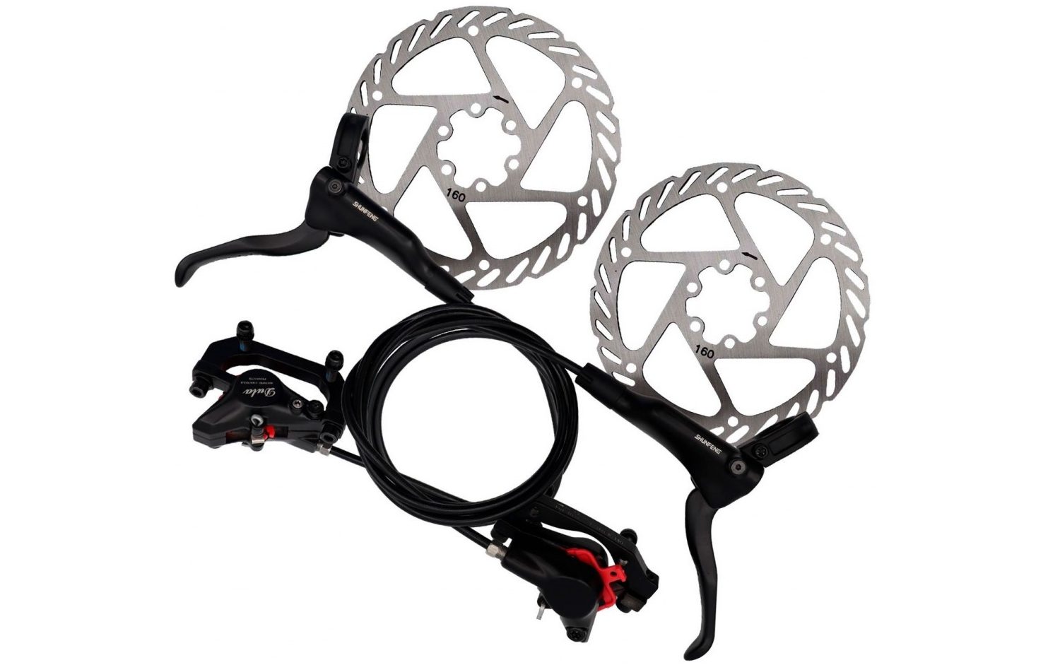 Тормоз гидравлический Shunfeng Dula с роторами 160мм на два колеса Тормоз гидравлический Shunfeng Dula с роторами 160мм на два колеса