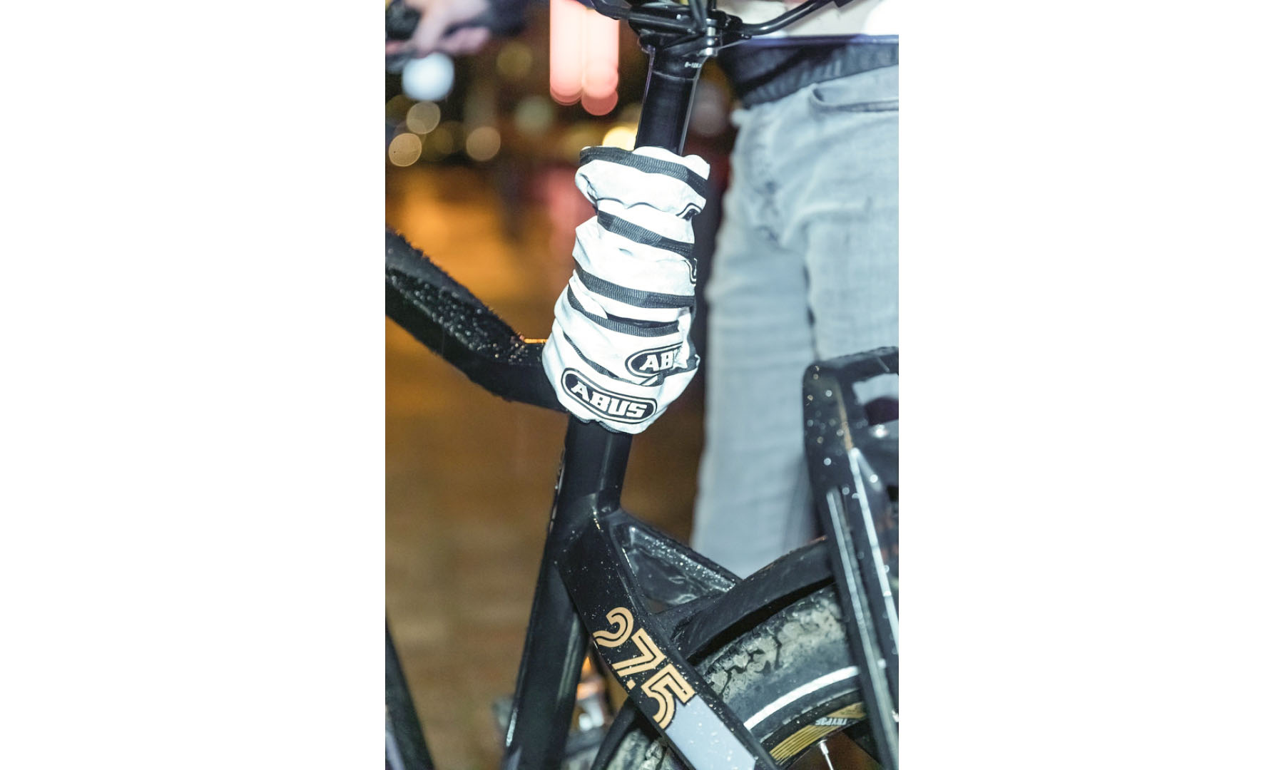 Замок с цепью ABUS 6806K/85 Reflective светоотражающий серый (Square Chain) 3
