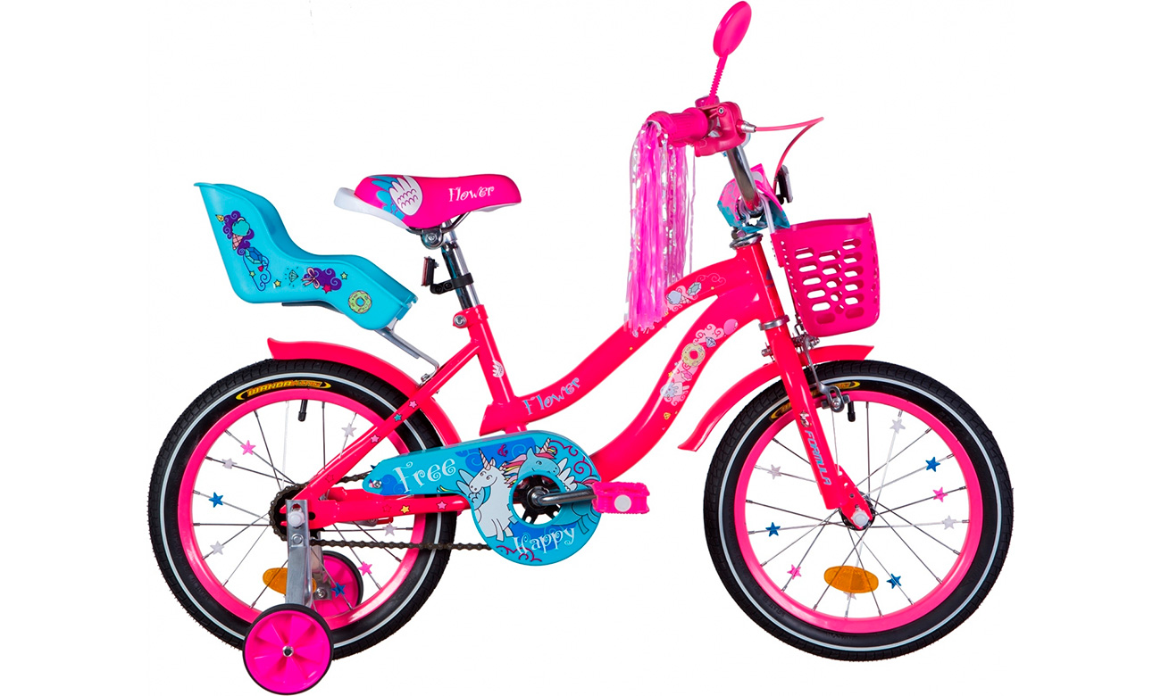 Фотография Велосипед Formula FLOWER PREMIUM 16" (2020) 2020 Розово-голубой