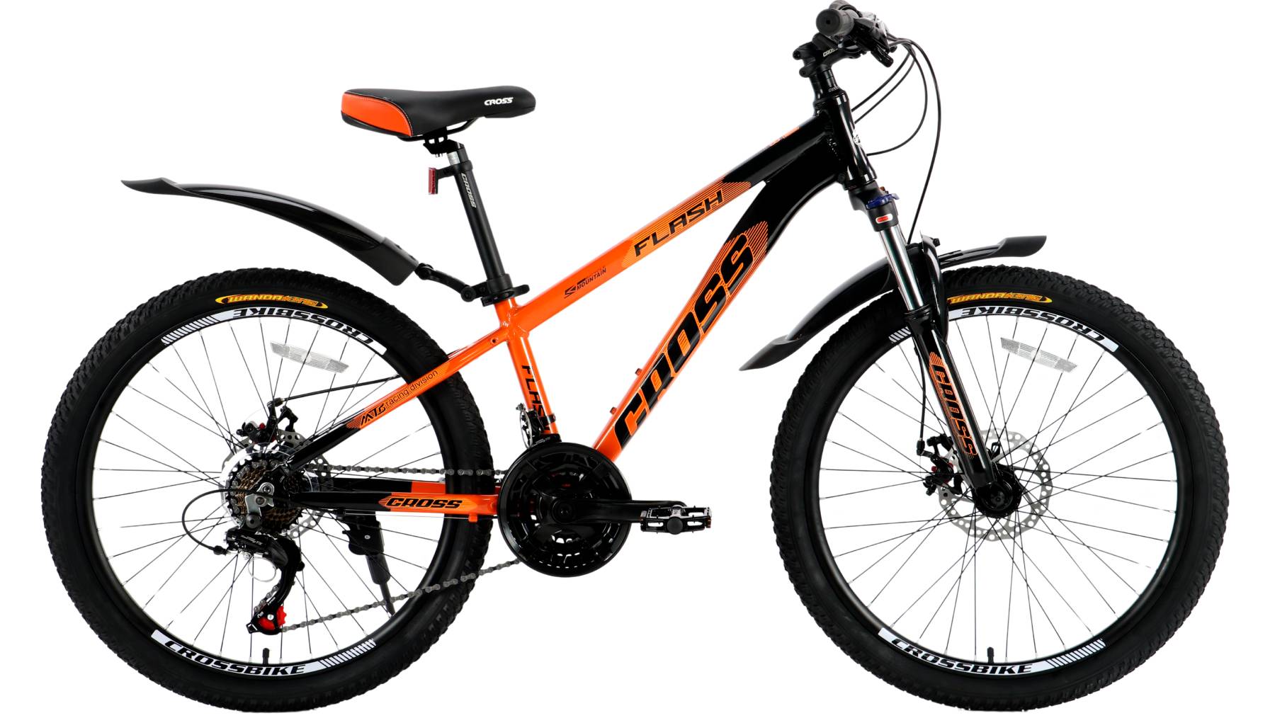 Фотографія Велосипед Cross Flash 26", размер XS рама 13" (2024), Оранжево-черный