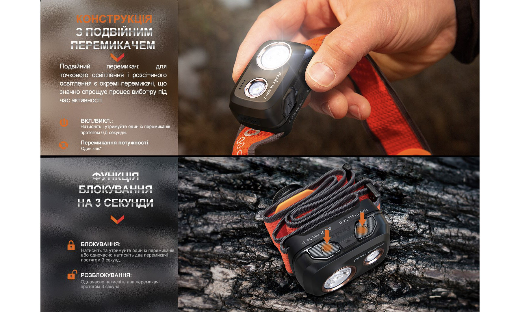 Фонарь налобный Fenix HL32R-T синий 11