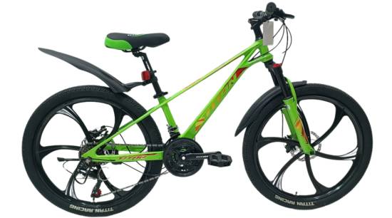 Фотография Велосипед Titan Magic 24", размер XXS рама 11" (2024), Зелено-желтый