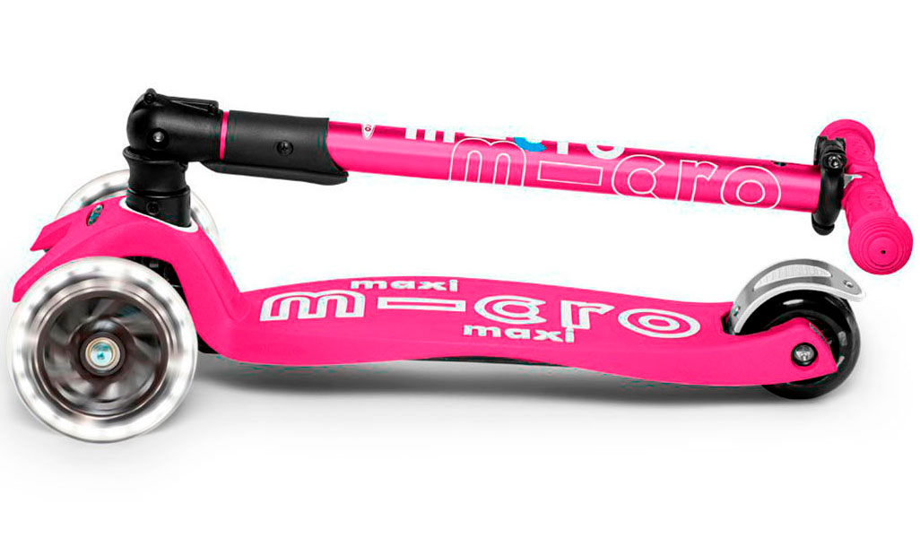 Фотография Самокат MICRO Maxi Deluxe LED – Розовый 6